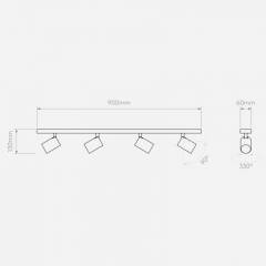 Astro Ascoli Four Bar Matt White